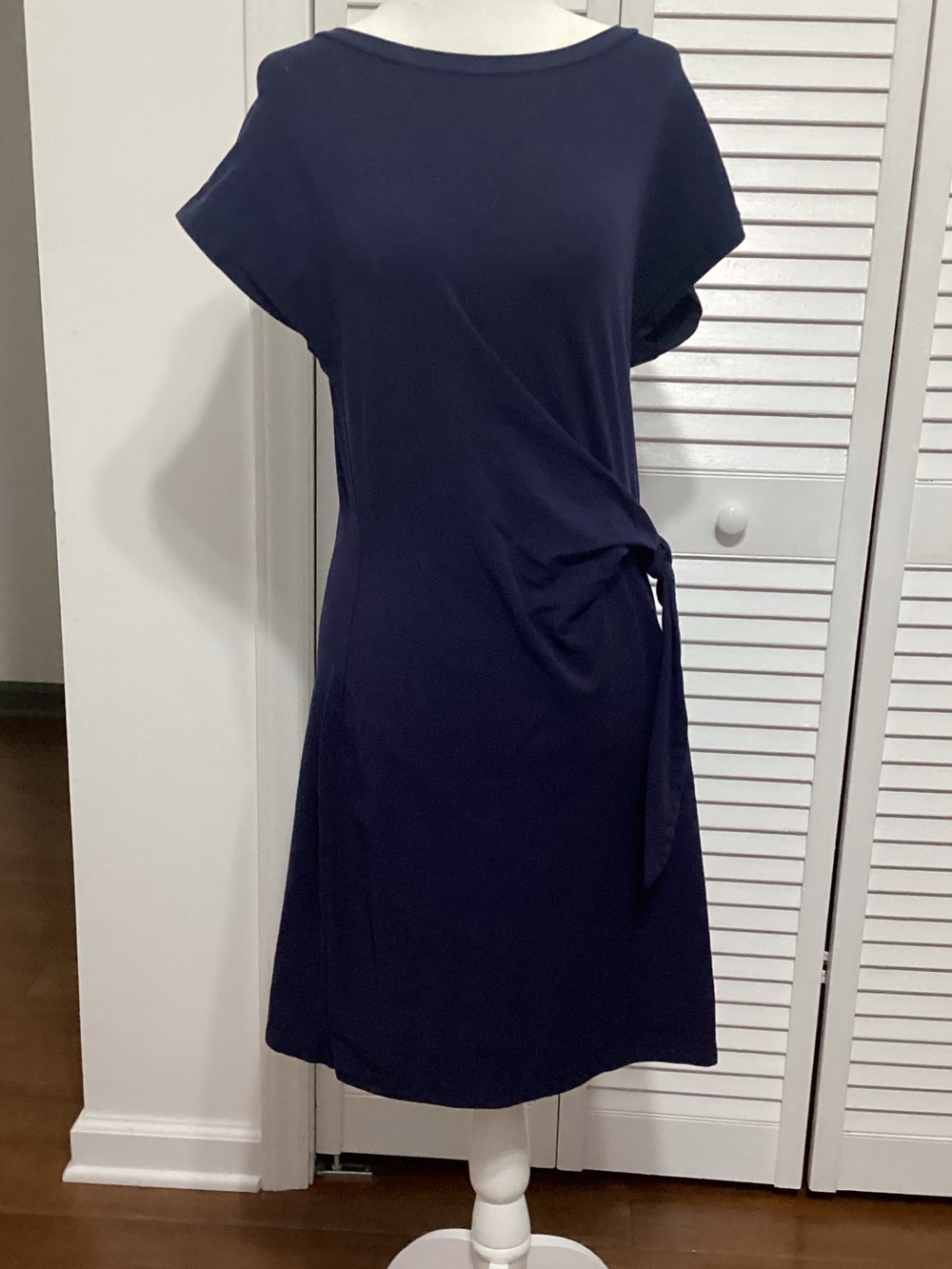 Side-Tie Navy Mini Dress